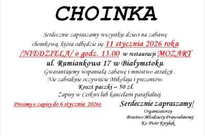 Zabawa choinkowa dla dzieci