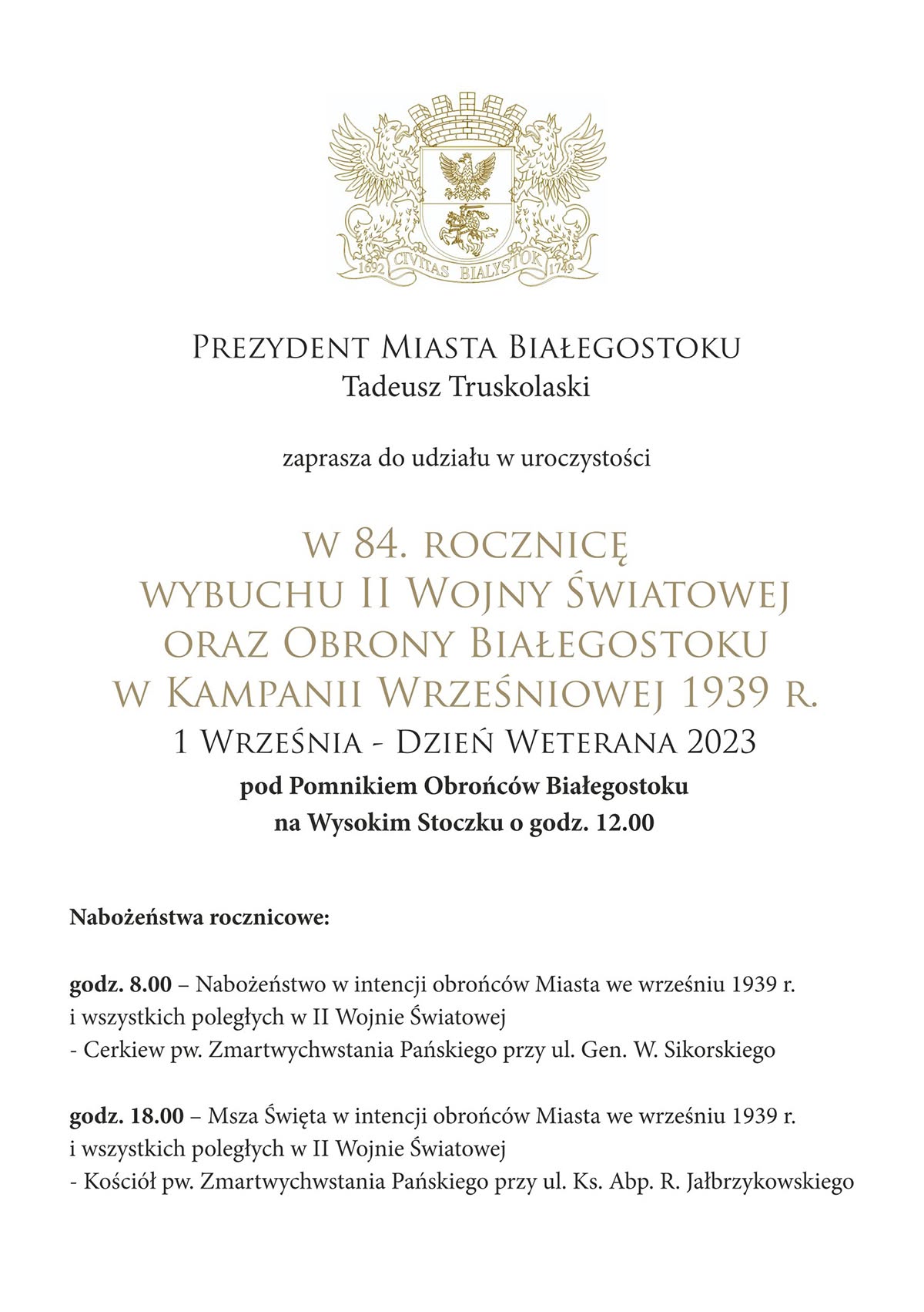 Modlitwa za ofiary II wojny światowej